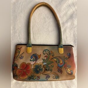 Anuschka Multicolor Floral Shoulder Bag